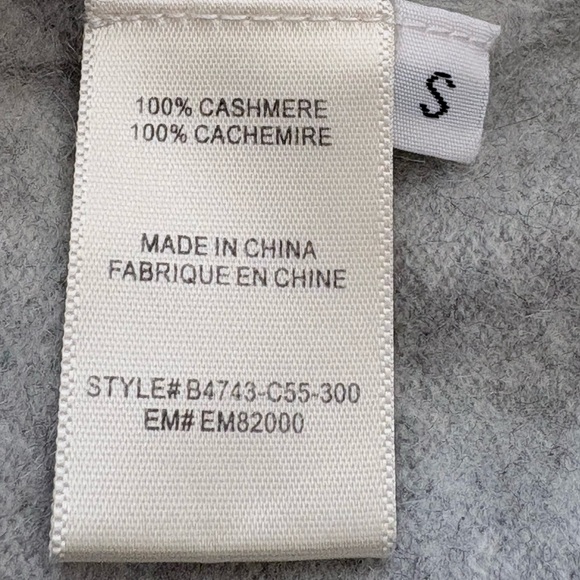 Bella Dahl NWOT 100% Cashmere Gray Hoodie Sweater Pullover Cropped Small - Picture 6 of 7
